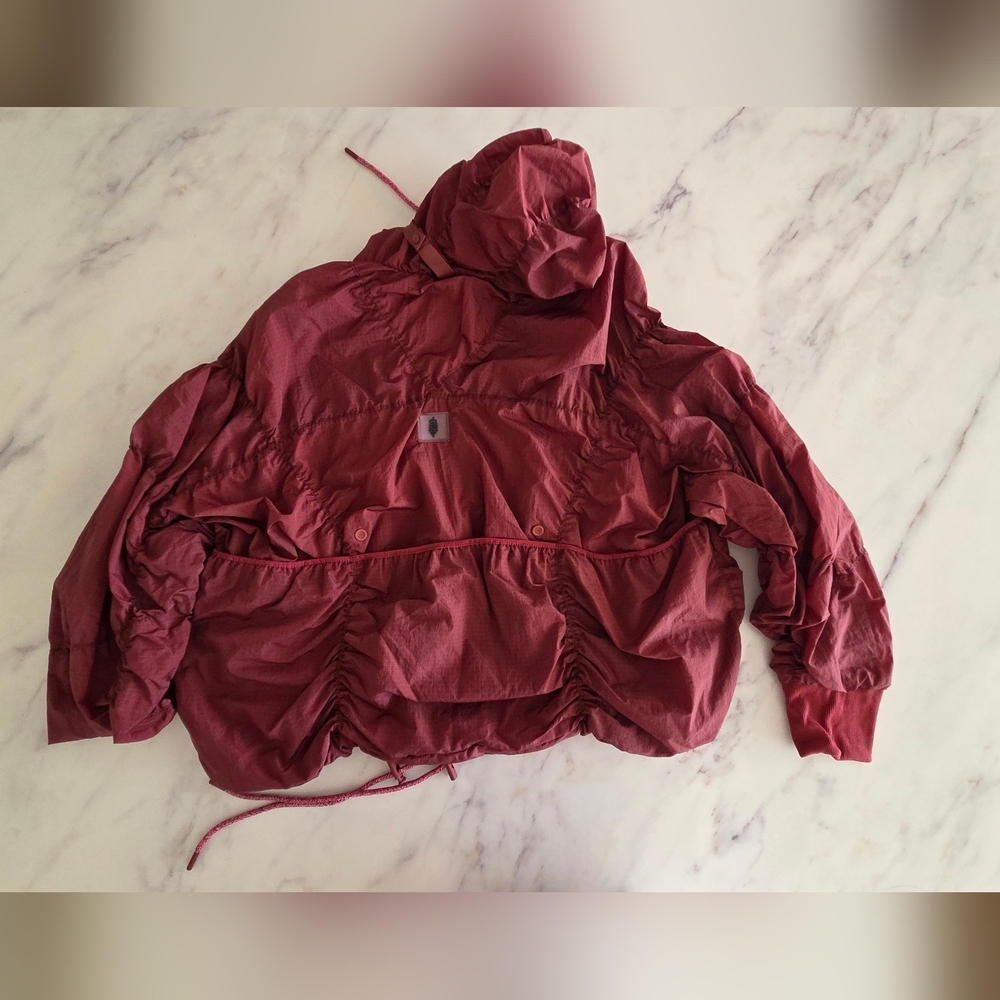 Free People Movement Happy Camper Ruched Jacket Wind Breaker Pullover - Picture 13 of 14